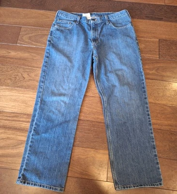 CARHARTT MENS JEANS PANTS 38 X 30 COTTON POLYESTER BLEND RELAXED FIT BLUE - Image 1 of 4