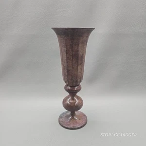 Vintage Hosley Classic Collection Zinnober Bronze Sockel Vase 9,5 Zoll hoch - Bild 1 von 11