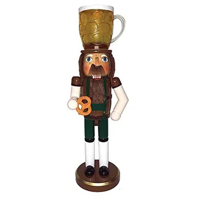 Santa's Workshop Beer and Pretzel Wooden Christmas Nutcracker 14 Inch Multicolor - Image 1 of 2
