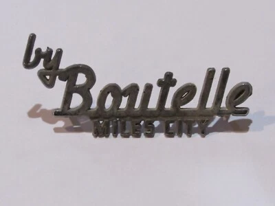 Vintage Boutelle Packard Miles City Montana Metal Dealer Badge Tag Emblem Trunk - Image 1 of 2
