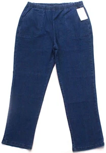 Blair Jeans Womens 16P Blue Pull On Elastic Waist Stretch Denim Pants Inseam 26" - Picture 1 of 4