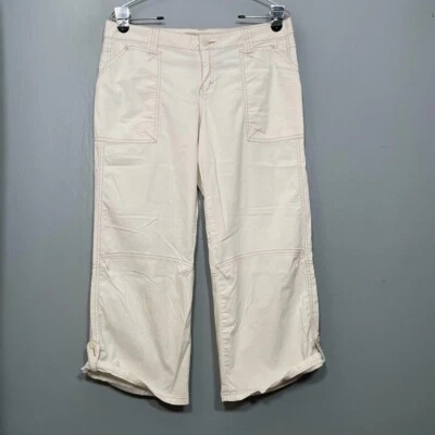 Pantalones Capris Mudd Talla 13 Beige Claro Caqui Y2K Años 2000 Utilidad Gorpcore Senderismo Foto 1 de 4