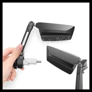 Bar end mirrors black pair adjustable thin 7/8" hollow bar for e-scooter bike - Picture 1 of 9