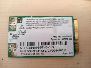 Carte Wifi HP WM3945ABG MOW2 / 396331-002 / 407576-002 - Zdjęcie 1 z 2