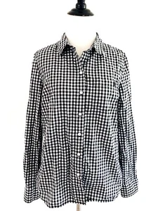 Tommy Hilfiger Karohemd mit Knopfleiste Damen Größe S schwarz Rollriegelärmel - Bild 1 von 8