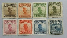 8 x R O China 1923 Junk Stamps (Peking 2) Unused 1/2c - 15c MNH/MH CV $62