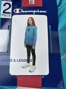 Champion Girls 7/8 Set (2 Pc) Glitter “Champion” Hoodie & Leggings - Picture 1 of 7