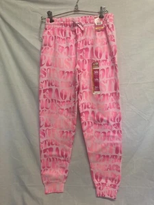 Justice Girl's Size Cozy Fleece Pink Peace Jogger Sweatpants Size:12/14 NEW/NWT - Picture 1 of 4