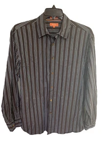 Faconabble Shirt Size LT Striped Designed France Brown Blue Winklepicker - Bild 1 von 3