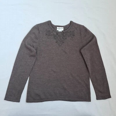 Pendleton Damen 100% Merinowolle Pullover Größe M Perlen Leichter Pullover - Bild 1 von 4