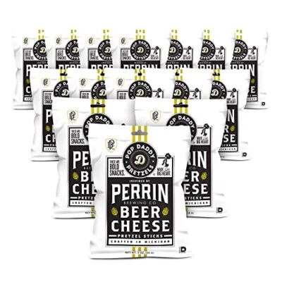 Paquete de 15 palitos de queso cerveza Perrin con sabor a pretzels Pop Daddy Foto 1 de 4