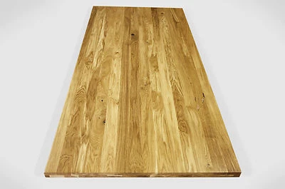 Massivholzplatte Tischplatte Arbeitsplatte Podest Wildeiche geölt 40mm - Bild 1 von 4