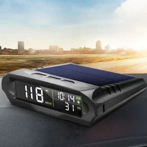 Car Wireless Headup Display Solar GPS Digital Speedometer with LCD Screen - Picture 1 of 10