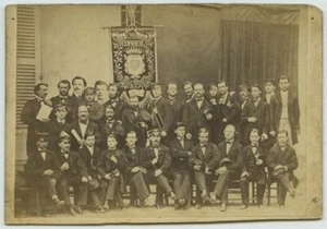 CDV 1860-70. Union Musicale de Corbeil. Musique. Fanfare. Harmonie. Lyre. - Picture 1 of 1