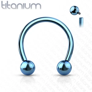 Solid Grade 23 Titanium Circular Barbell Horseshoe Helix Septum Eyebrow lip 16G - Picture 1 of 17