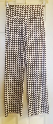 Women's Mud Pie Palazzo High Waist Pants Houndstooth Black/ White  Size S GUC - Image 1 of 4