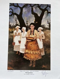 GEORGE RODRIGUE SAGA OF THE CAJUNS MACQUECHOU HAND SIGNED w/COA 8 X 10 - Picture 1 of 5
