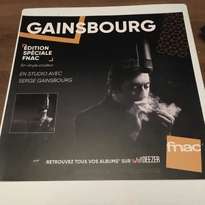 SERGE GAINSBOURG - EN STUDIO - RARE PLV 30X30 CM !!!! INSTORE POSTER - Imagen 1 de 1