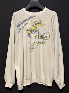 80s Graffiti GEORGIA TECH YELLOW JACKET Sweatshirt - Picture 1 of 15