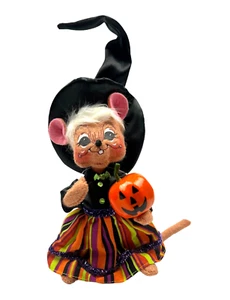 Annalee 2011 Halloween Jack O Lantern Witch Mouse Approximately 8" - Picture 1 of 10