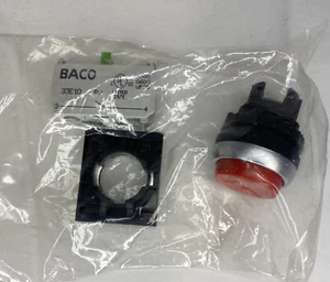 BACO Controls Drucktastenschalter rund rot L21AB01-3E10 Panelhalterung - Bild 1 von 5
