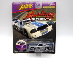 Vtg Johnny Lightning Silver 1975 Cobra II Racer Mustang Classics #19 - NEW MOC - Picture 1 of 12