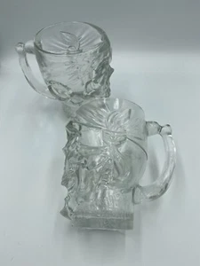 Luminarc Treasure Island Skull Pirate Glass Mugs. Set of 2. - Foto 1 di 1