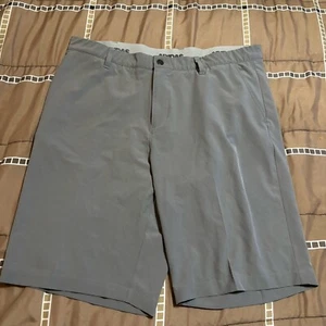 Adidas Golf Shorts Men’s Size 38 Gray Polyester Spandex Elastic Waist Pants - Picture 1 of 11