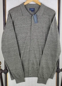 PETER MILLAR COLLECTION NEW $348 Mens Size XL Linen/Wool Cardigan Sweater Green - Picture 1 of 17