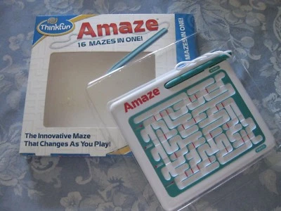 AMAZE 16 Mazes in One! Thinkfun. Single Player, Ages 8+ Easy-to-Hard. Pre-Owned - Image 1 of 4
