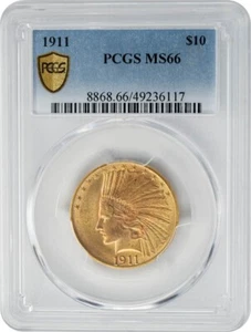 1911 $10 Gold Indian MS66 Secure PCGS 949644-13 - Picture 1 of 4