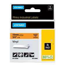 DYMO Rhino Industrial Vinyl Labels   19 mm x 5.5 m   Black Print on  (US IMPORT)