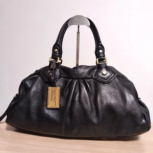 Marc Jacobs Classic Q Groovy Black Leather 2Way Bag Y2K w/ Strap used Japan rare - Bild 1 von 16