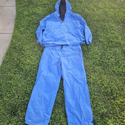 Nike Nylon Drawstring Tracksuit Powder Blue Mens XL Vintage Y2K Windbreaker Set  - Image 1 of 4