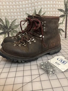 Vintage Vasque USA braun Leder Bergsteigen Wandern Stiefel Vibram Sohle Herren Größe 9 - Bild 1 von 24