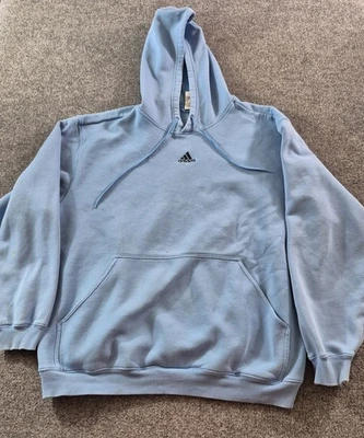 Adidas Hoodie Mens Size Large Blue Long Sleeve Sweatshirt Pullover READ - Image 1 of 4