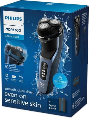 Afeitadora Philips Norelco 3600, cabezales pivotantes y flexibles 5D Foto 1 de 4