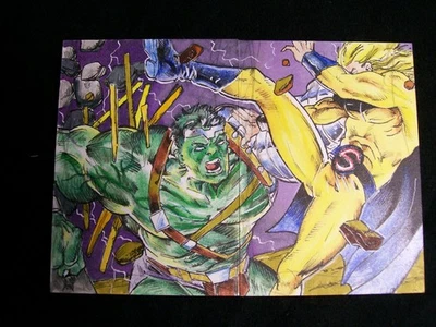 2020 Marvel Masterpieces 2-panel Sketch card puzzle 1/1 - Image 1 of 4
