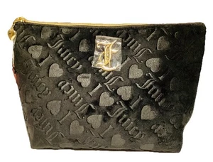 Juicy Couture Logo Reise Kosmetiktasche Schwarz Gold Schminkkoffer Y2K Neu Mit Etikett - Bild 1 von 5