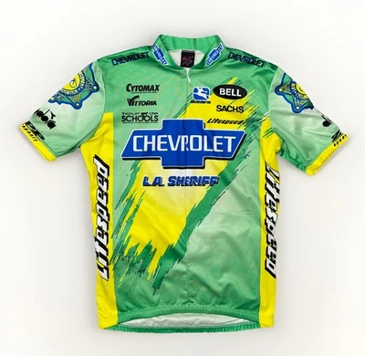 GIORDANA CYCLING JERSEY - MEN'S Med - LAW ENFORCEMENT CYCLING ASSN. - CHEVROLET - Image 1 of 4
