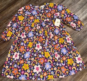 Tucker & Tate Floral Rainbow Peasant Balloon Sleeve Colorful Dress New Girls 8  - Picture 1 of 11