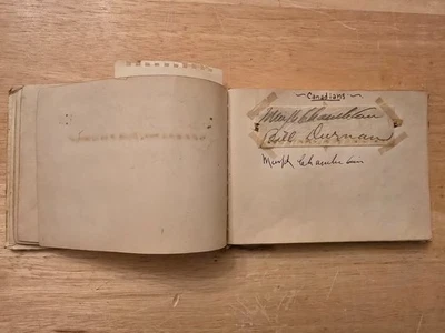 HOJA PORTERÍA Bill Durnan (HOFer) + Murph Chamberlain FIRMADA Montreal Canadiens Foto 1 de 4