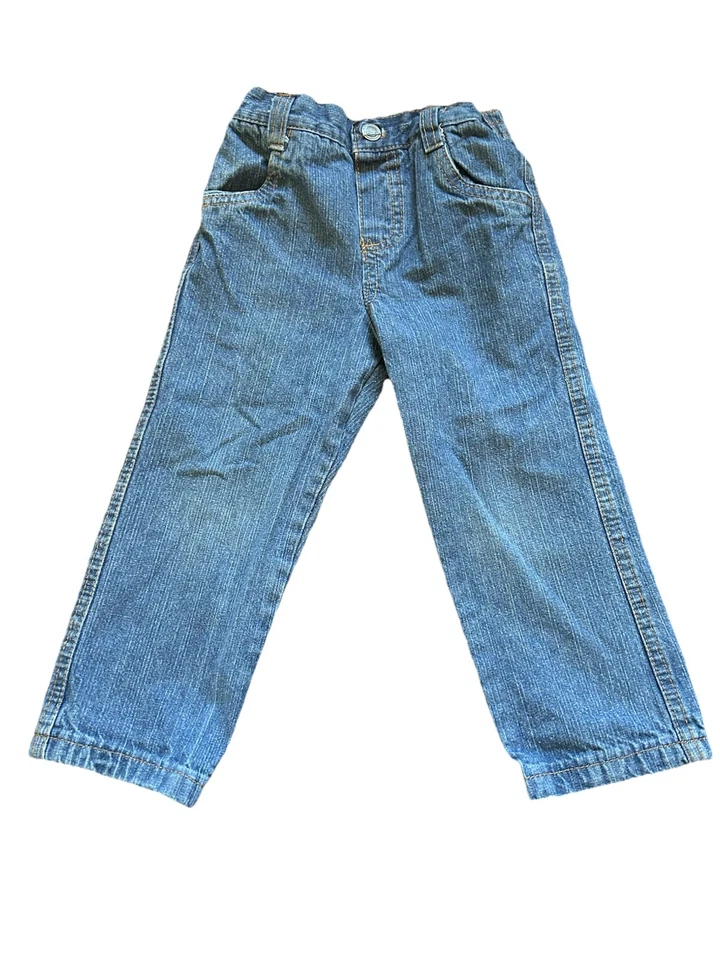 Jeans jeans Despicable Me, Minion Made 3T 100% algodão lavagem média elástico costas - Imagem 1 de 3