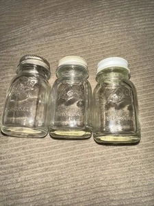 Vintage Mini Ball Jar Glass Salt & Pepper Shakers Perfect Mason Canning Made USA - Picture 1 of 5