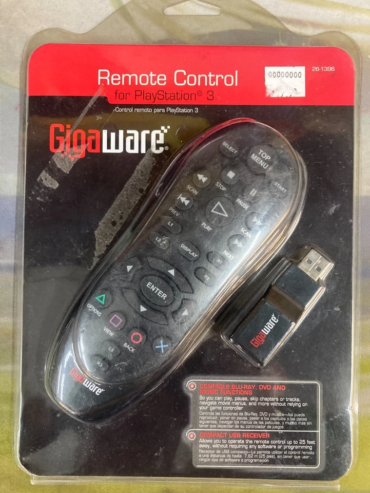 NIP Gigaware IR (Infrared) Remote for PLAYSTATION 3 - Multimedia Remote - NEW - Image 1 of 2