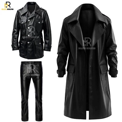 Hellboy Inspired Karl Ruprecht Kroenen Mens  Black Leather Cosplay Costume - Image 1 of 4