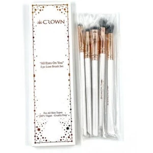 Crown All Eyes On You 5-Piece Luxe Brush Set- 100% Vegan NIB - Picture 1 of 3