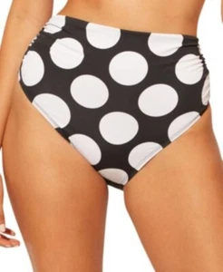 Bleu Rod Beattie Talla 6 Cintura Alta Bikini Parte Inferior Negro/Blanco Mujer Traje de Baño #52 - Imagen 1 de 5