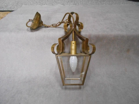 FRENCH Vintage  tole brass Chandelier Ceiling Light fixture Cover