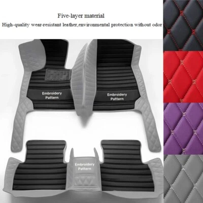 For Audi S1 S3 S4 S5 S6 S7 S8 Car Floor Mats Waterproof Auto Carpets Custom - Image 1 of 4